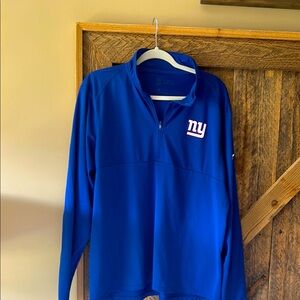 Nike NY Giants Royal Blue Quarter-Zip Pullover